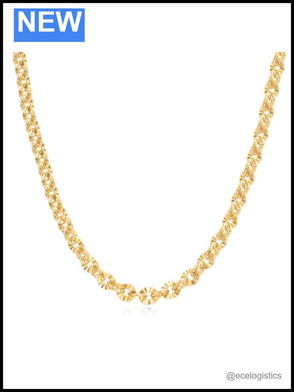 Gold Plated Sterling Silver Blossom Link Chain Necklace